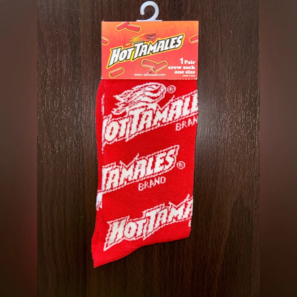 HOT TAMALES NOVELTY CREW SOCKS NWT MEN’S SHOE SIZE 8-12